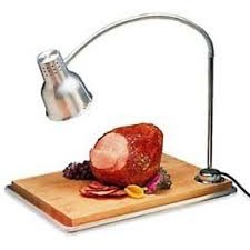 Heat lamp carving station
